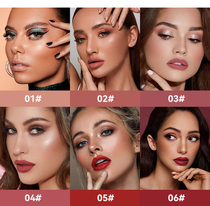 3 Colors Matte Liquid Lipstick Set, Velvet Smooth Nude Lip Gloss, Waterproof Moisturizing Long Lasting