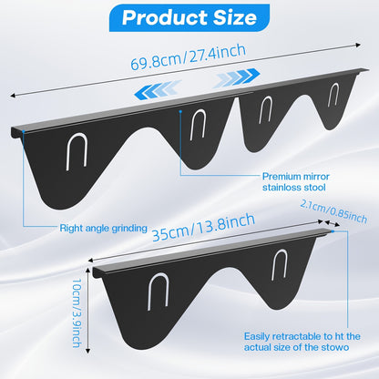 Stainless Steel Stove Gap Covers, Gap Filler, 13.8" to 27.5"