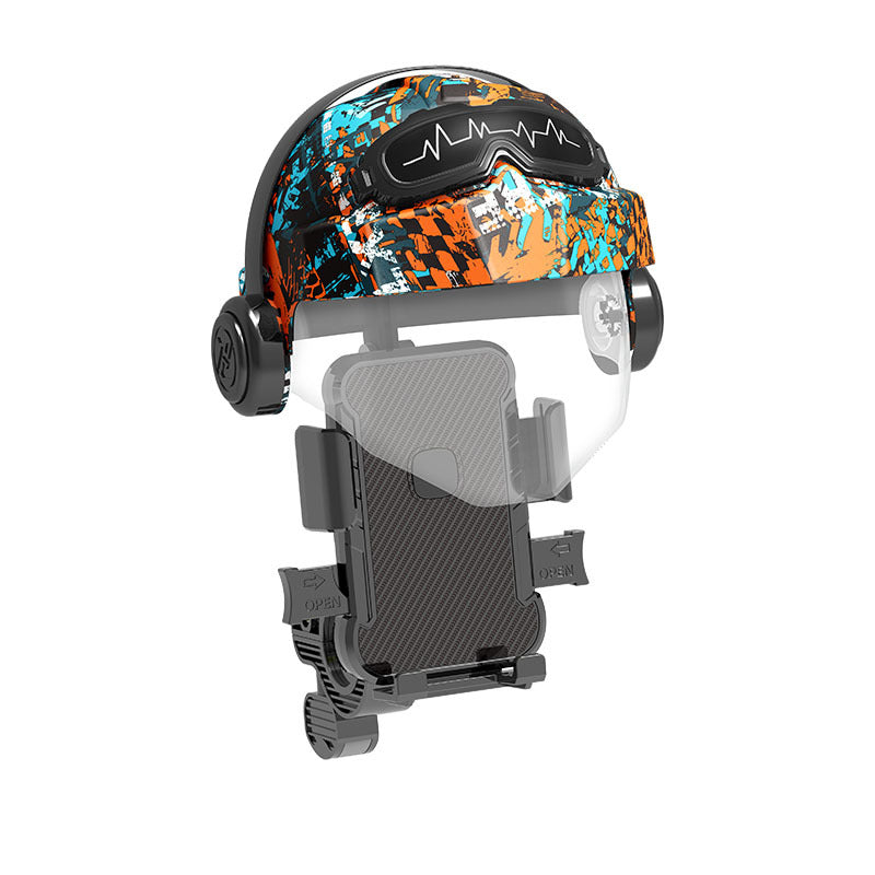 Motorcycle Phone Mount with Sunshade Clamp for Rearview Mirror Phone Holder for Smartphones