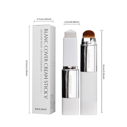 Color Changing Foundation Stick, Cover Cream Stick V, Dual-Ended with Detachable Brush