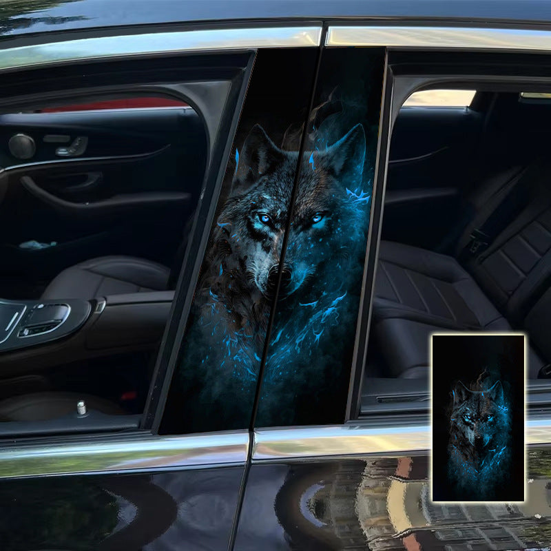 2PCS Animal Background Car Stickers Protective Stickers