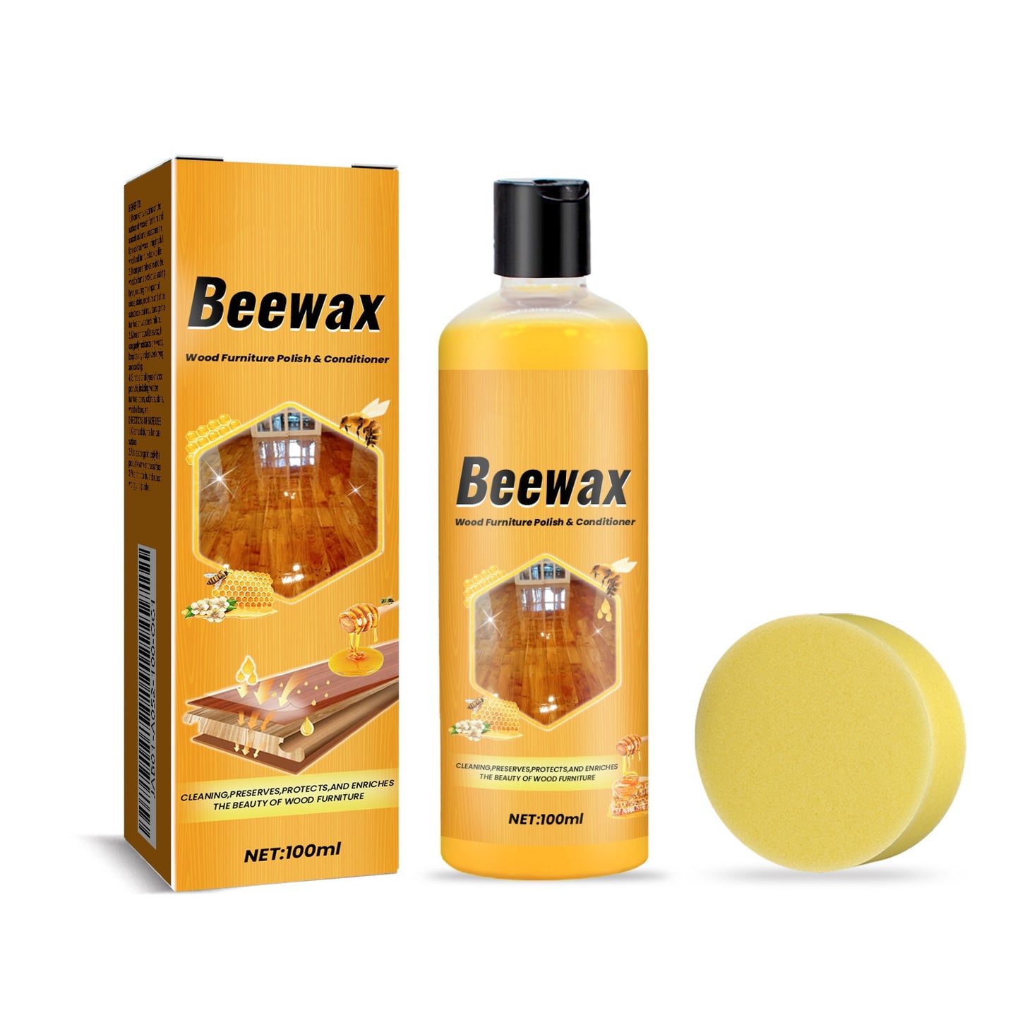 Beeswax Wood Furniture Polish & Conditioner - Natural Oil for Furniture Care