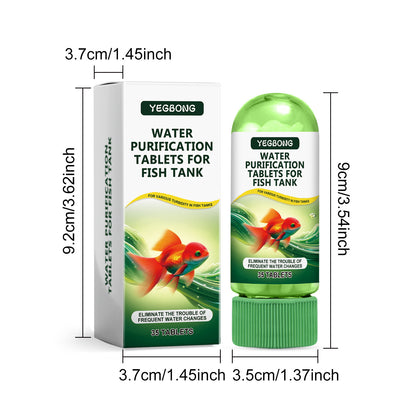 2 Bottles Powerful Aquarium Water Purification Tablet,Water Purification Tablets for Fish Tank