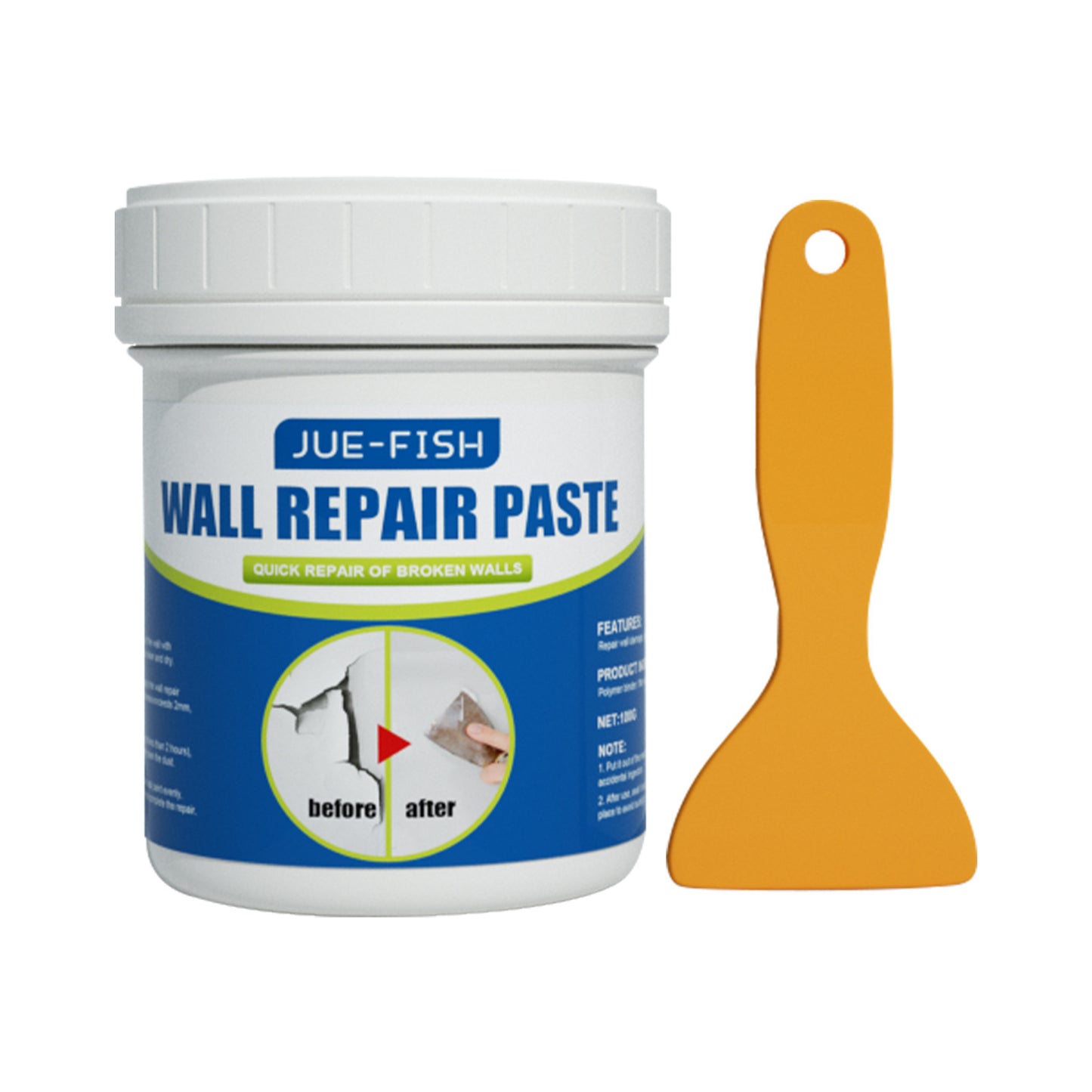 Wall Repair Paste, Crack Patch Filler for Stain Scratch Damage Restoration