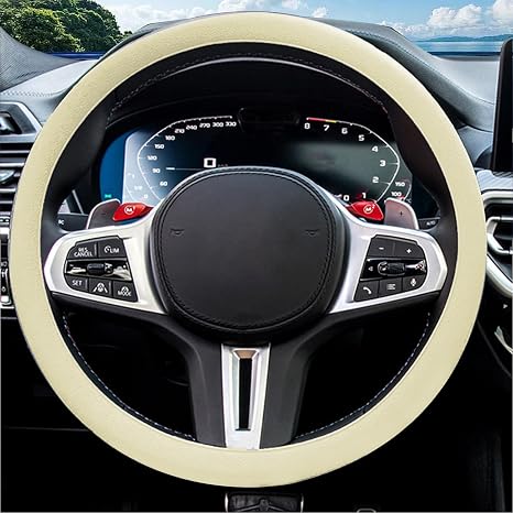Silicone Car Steering Wheel Protective Cover, 33-40 CM Anti-Slip Soft Comfortable Steering Wheel Cover