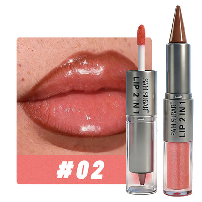 4Pcs/set Dual-Ended 2-in-1 Lip Gloss & Matte Lip Liner