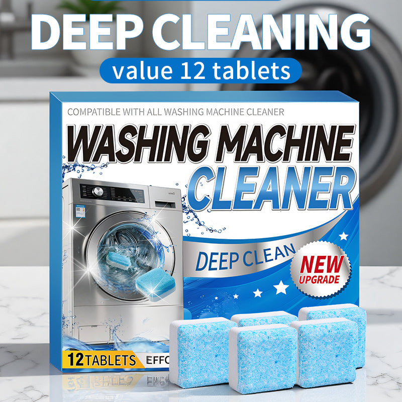 12Pcs Washing Machine Cleaner Tablets - Deep Cleans & Descaler