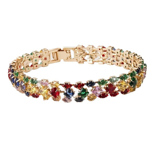 Women's Luxurious Color Zircon Bracelet — Elegant Jewelry
