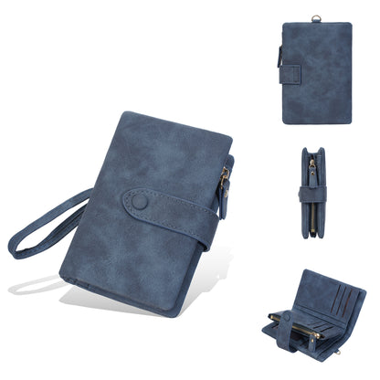 Women's RFID Slim Card Holder Wallet | Thin Bifold Multi Card Case with Zipper