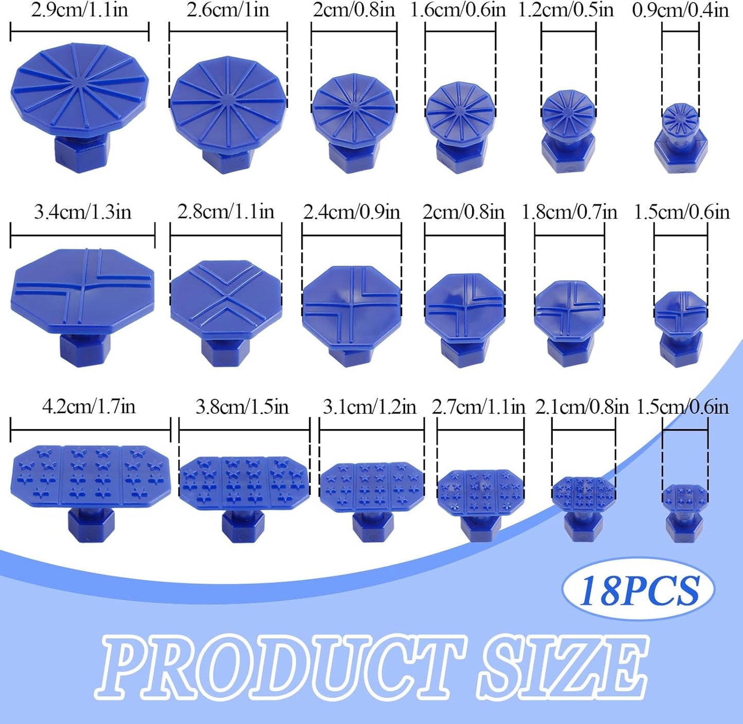 18 PCS Car Dent Puller Kit, Paintless Dent Repair Tools,  Car Dent Repair Kit with T Slide Hammer