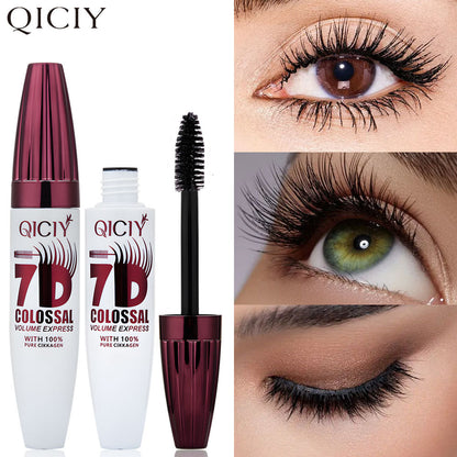 2Pcs 7d Colossal Mascara, Black Long-Lasting & Buildable Volume, Natural Length