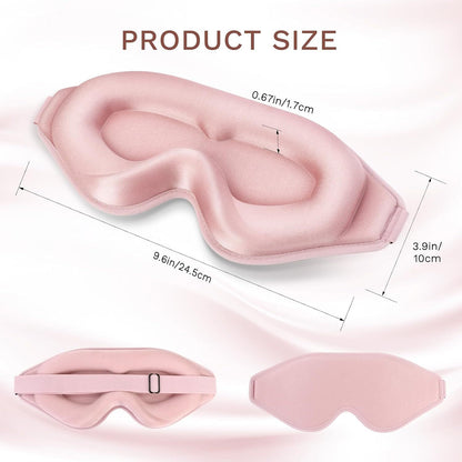 Total Blackout 3D Sleeping Mask, Super Lightweight & Silky Soft Eye Mask