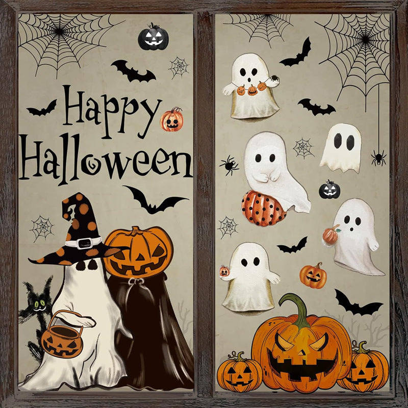 137 Pcs Halloween Window Decorations, Halloween Window Clings, Double Sided Reusable Static Stickers