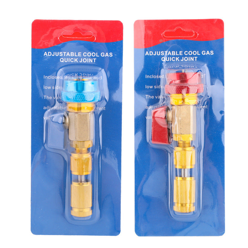 Valve Core Quick Remover Installer Kit for R134A R12, Adjustable High/Low Pressure Coupler