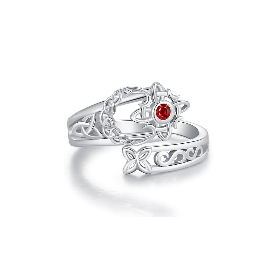 Witches Knot Ring for Women Adjustable Witches Protection Knot Ring