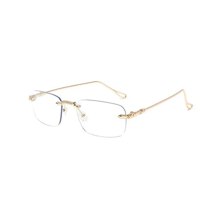 Unisex Frameless Plain Glasses, Casual Style for Daily Wear