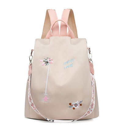Women's Crossbody Backpack, Embroidered Handbag 2 Ways Convertible Shoulder Bags