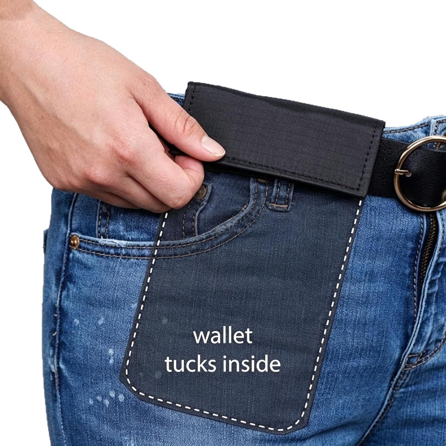 Black Tactical-Style Belt Pouch Quick Access Wallet