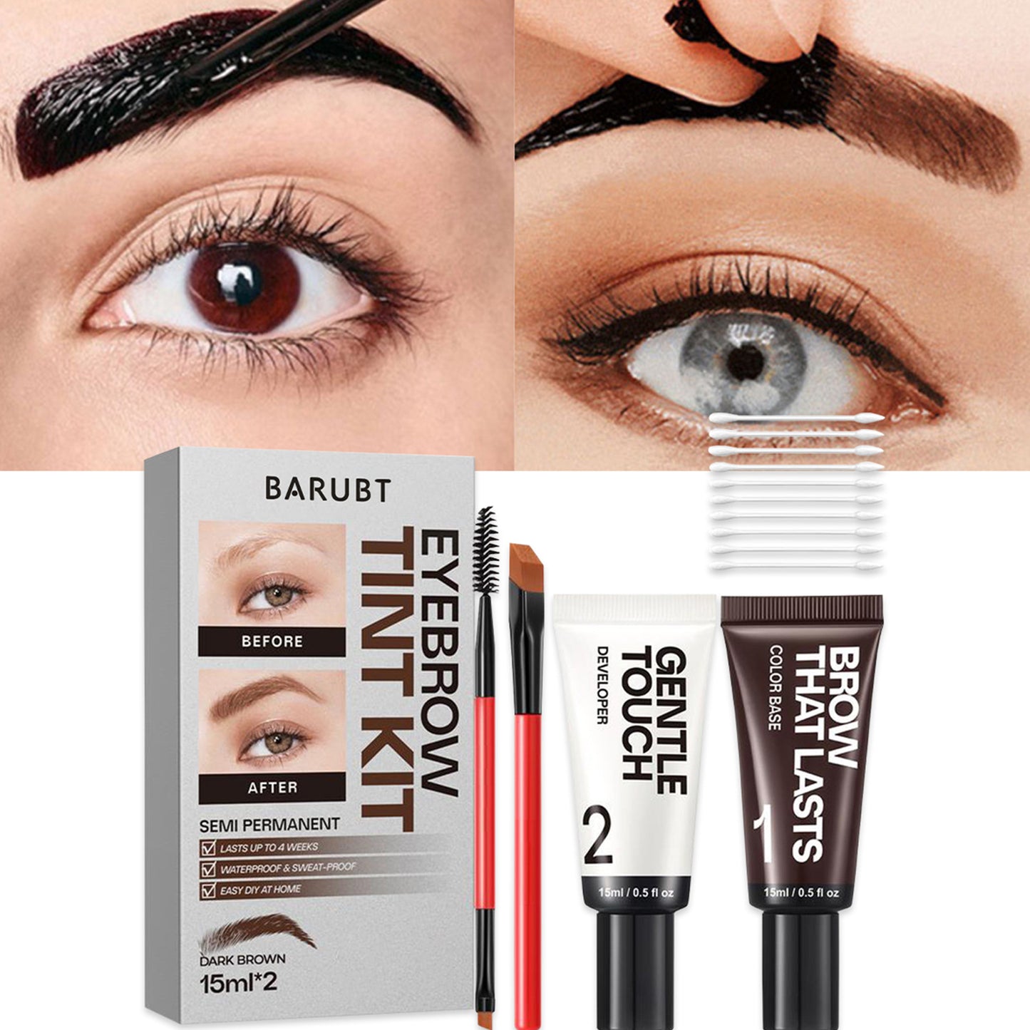 Eyebrow Color Kit, Long Last Effect Up to 4 Weeks