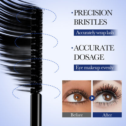 2Pcs Volumizing Waterproof Mascara, New Lengthening and Curling Mascara