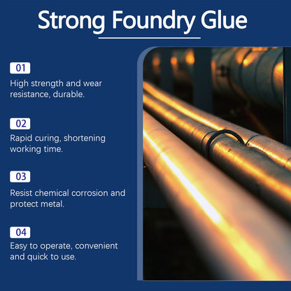 1Set Strong Foundry Glue for Metal, Metal Repair Glue, Super Glue for Metal