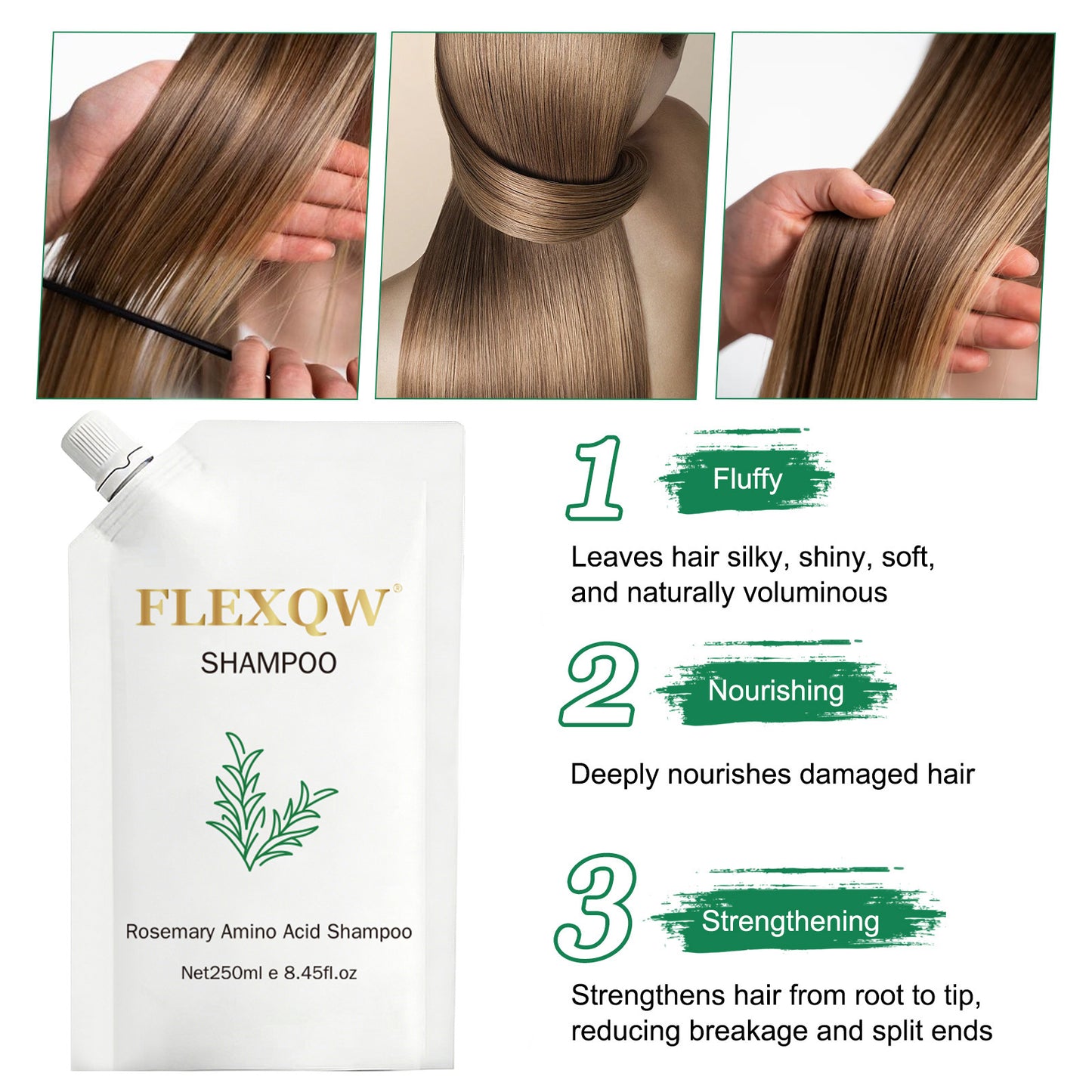 Rosemary Amino Acid Shampoo for Thinning Hair&Fuller Volume | Strengthening Formula