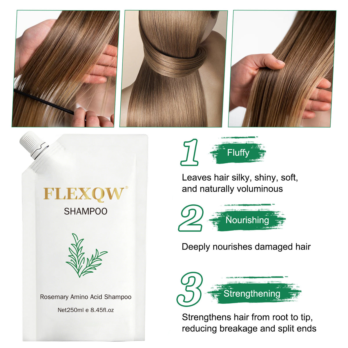 Rosemary Amino Acid Shampoo for Thinning Hair&Fuller Volume | Strengthening Formula