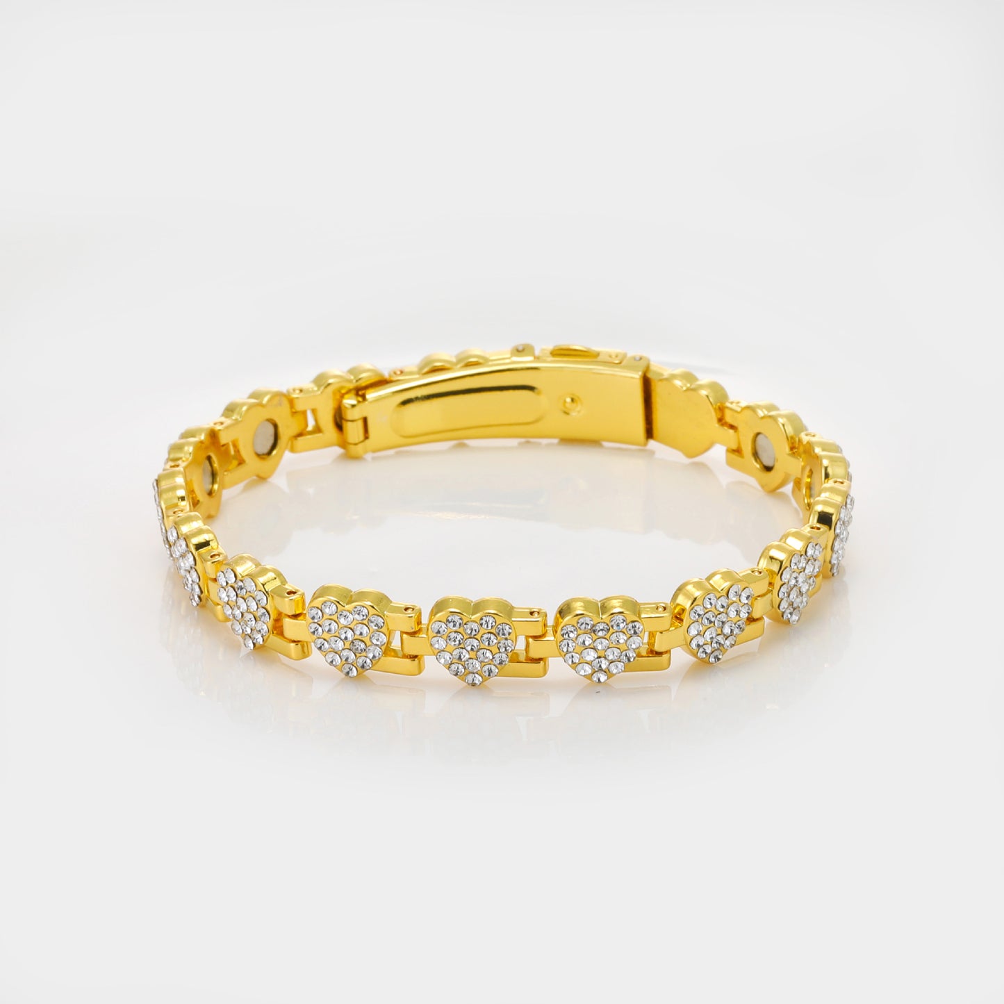 Ultra Strength Magnetic Bracelet with 3800 Gauss Neodymium Magnets & Dazzling Cubic Zirconia