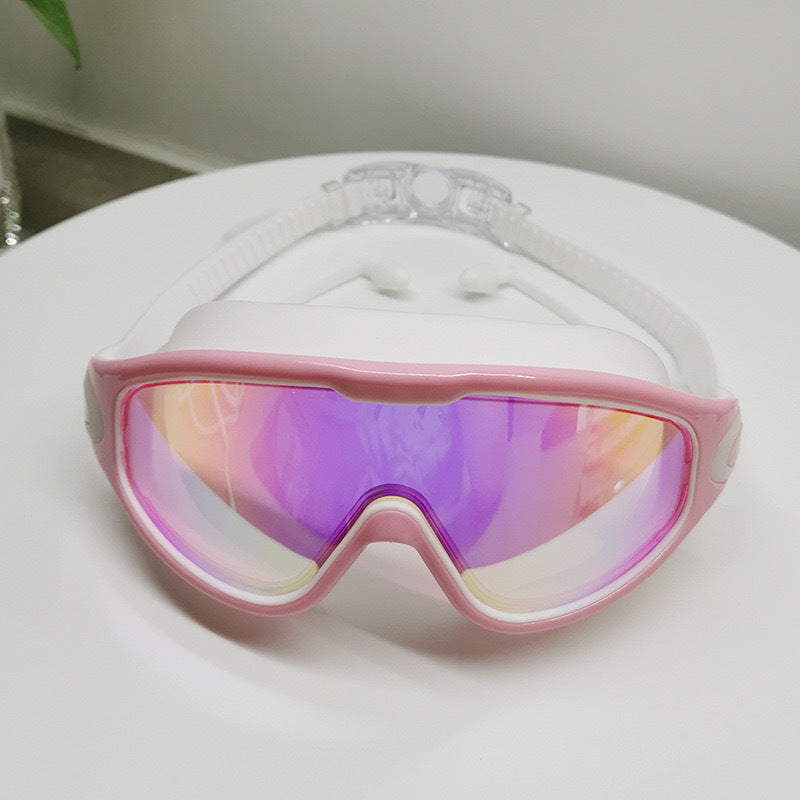 Large Swim Goggles, Wide View, Anti Fog | UV Protection & No Leak Design