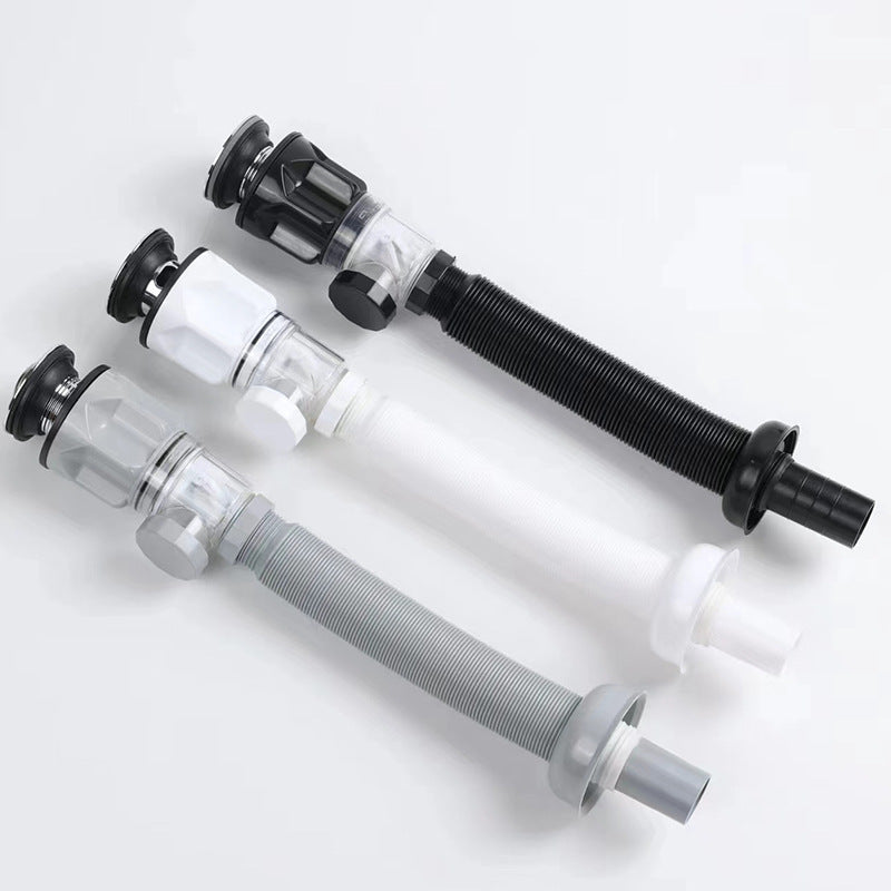 Sink Drain Pipe, Expandable Flexible Kitchen Sink Drain Pipe P Trap Kitchen Sink for Bathroom Kitchen 1‑1/4 in