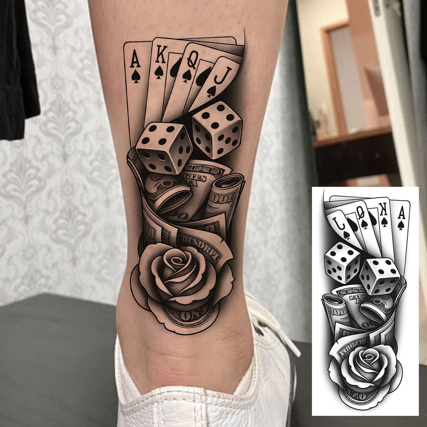 10PCS Realistic Religious Temporary Tattoos, Waterproof Realistic