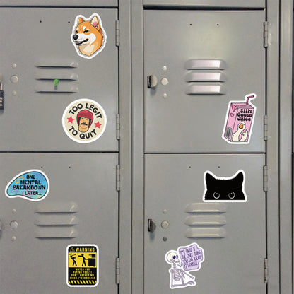 130Pcs Holographic Funny Luggage Stickers Scrapbooking Skateboard Guitar Water Bottle Gift
