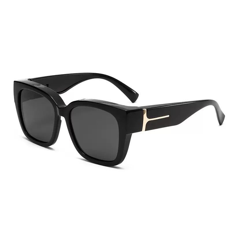 Polarized Fit Over Sunglasses for Women Oversized Square Over Glasses Sunglasses with UV Protection
