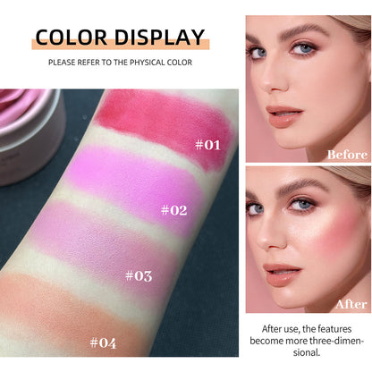 3D Rose Makeup Flower Petal Blush for Cheeks, Natural Glowing Redness Long Lasting Buildable Color
