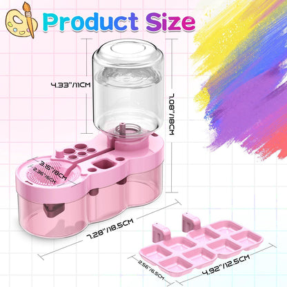 New Paint Brush Cleaner with Paint Tray, Water Circulation Brush Rinser with Brush Holder