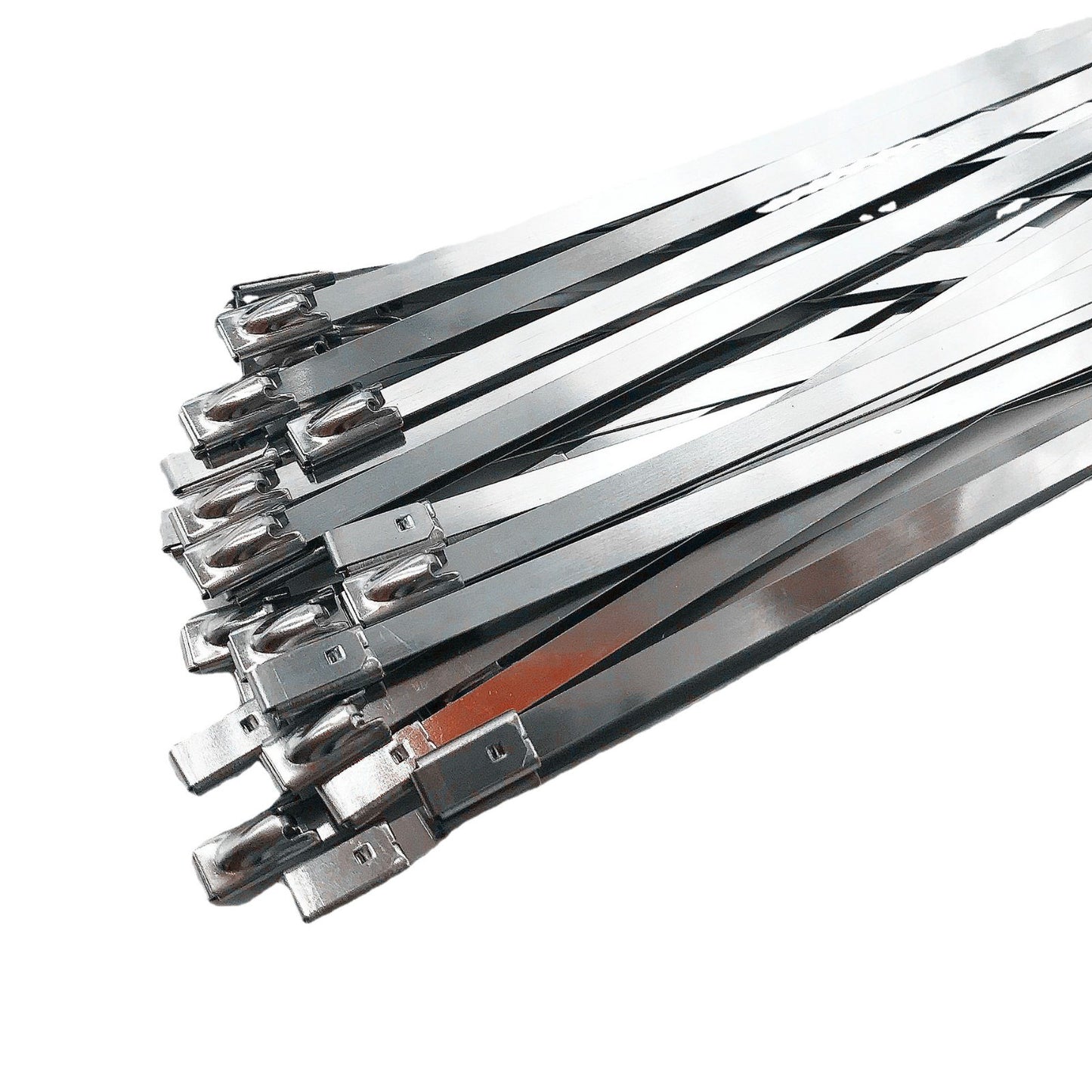 50 Pcs Metal Zip Ties Heavy Duty 11.8 Inch 304 Stainless Steel Cable Tie