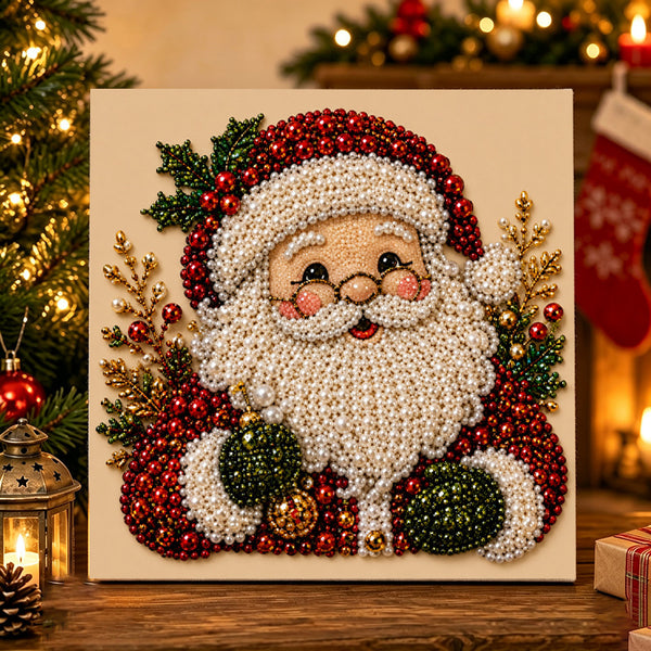 DIY Christmas/Halloween Pearl Art Kit , 10x10 Inch, Spooky Cute 3D Diamond Painting Crafts