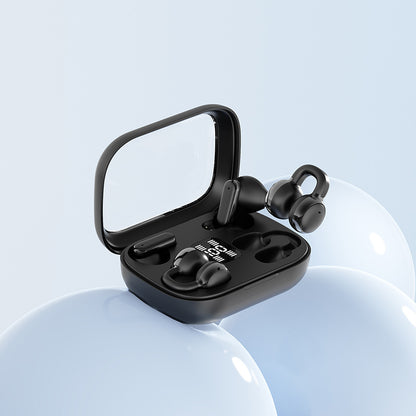 2-in-1 Ear Clip & Semi-In-Ear Wireless Headphones, 2026 Model with Digital Display Charging Case