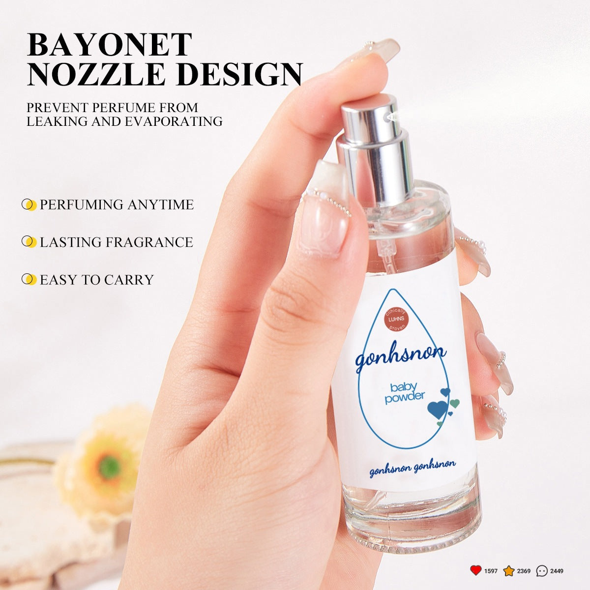 Baby Perfume, Perfumes Powder, Fresh and Light Fragrance