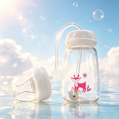 3-in-1 Baby Feeding Bottle 240ml – Adjustable Flow Silicone Nipple