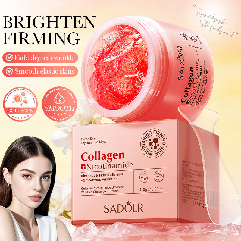 Collagen Jelly Cream,Freeze-Dried Hydrolyzed Collagen & Niacinamide Moisturizer