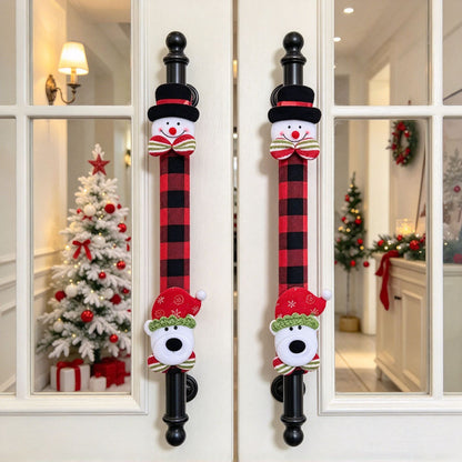 2/4Pcs Christmas Fridge Handle Cover, Festive Kitchen Decor Set