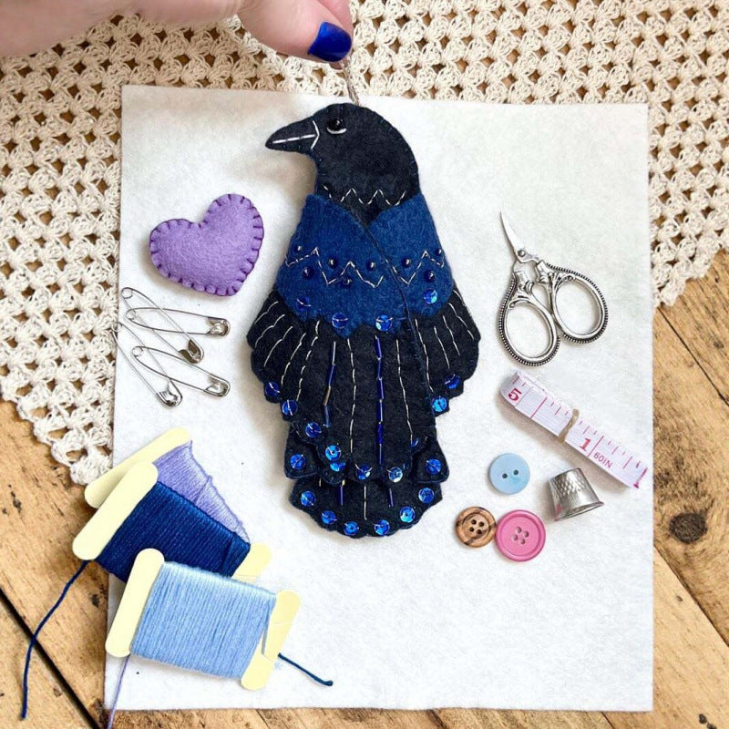 Raven’s Keepsake – Guardian of Stitches with Sewing Accessories