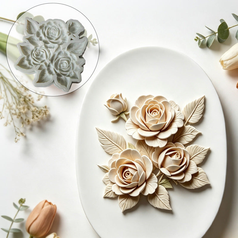 1 Set  BPA-Free 3D Flower Silicone Molds