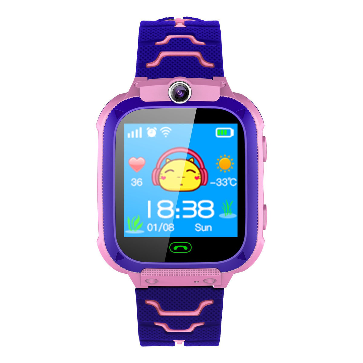 Kids Smart Watch, LBS Positioning SOS Call Watch with Remote Control Camera and Voice Chat