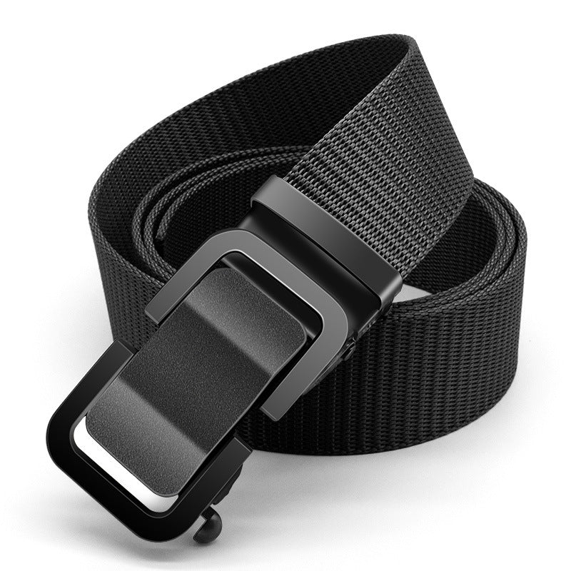 Men's Tactical Nylon Belt – Metal Buckle Ratchet Design