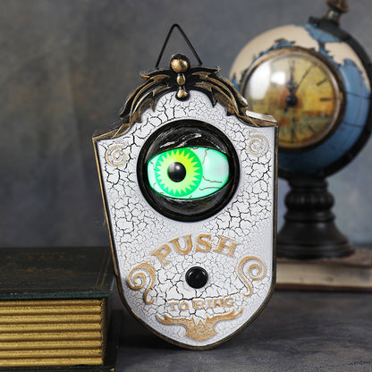 Halloween Doorbell, Haunted Doorbell Animated Eyeball with Spooky Sounds