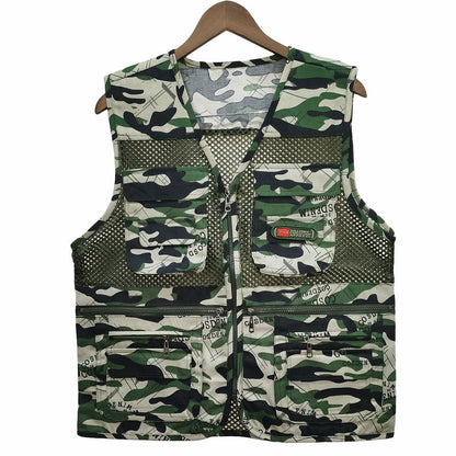 Unisex Mesh Breathable Fishing Vest, Multi-Pockets Photography Travel Hiking