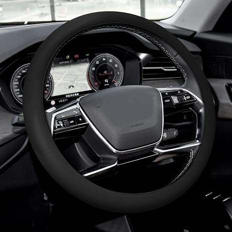 Silicone Car Steering Wheel Protective Cover, 33-40 CM Anti-Slip Soft Comfortable Steering Wheel Cover