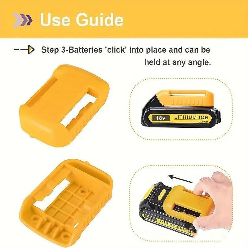 5Pcs Hanger Holder for DeWalt 20V/18V/54V/60V Tool Battery Drill,Protector Wall Mount Storage Shelf Rack